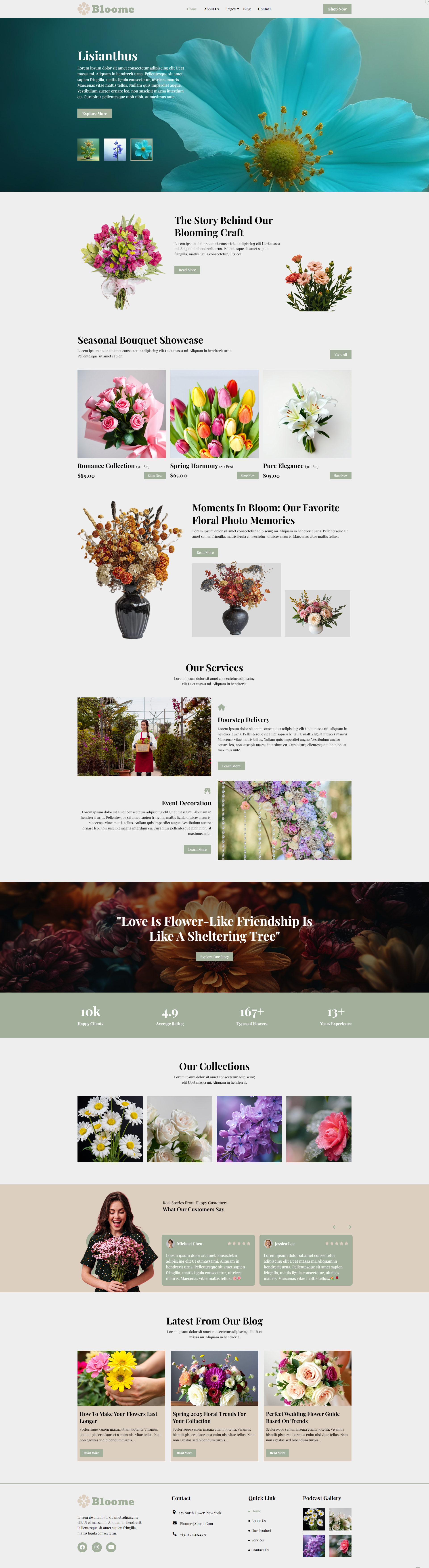 🌺 Bloome – Floral Shop Website Design