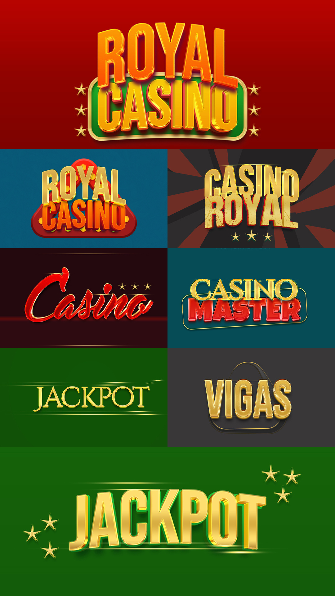 Royal Casino Text Effect action