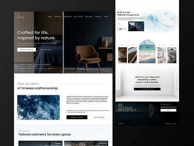 Sagar Cabinets – Luxury Cabinetry Website Design branding design graphic design illustration logo typography ui ux vector website
