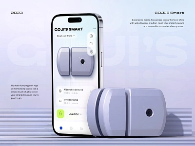 GOJI's Smart - Smart Door Lock App app app design app ui design door door lock keys mobile mobile app security smart door smart door app smart home smart security smart system ui ui design