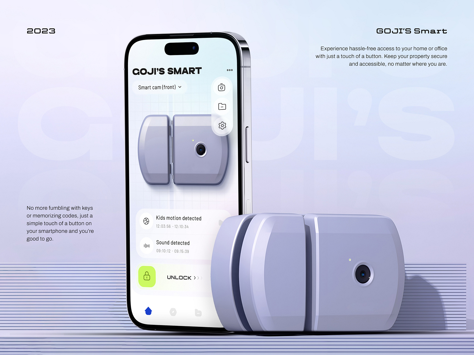 GOJI's Smart Smart Door Lock App by MindInventory UI/UX for