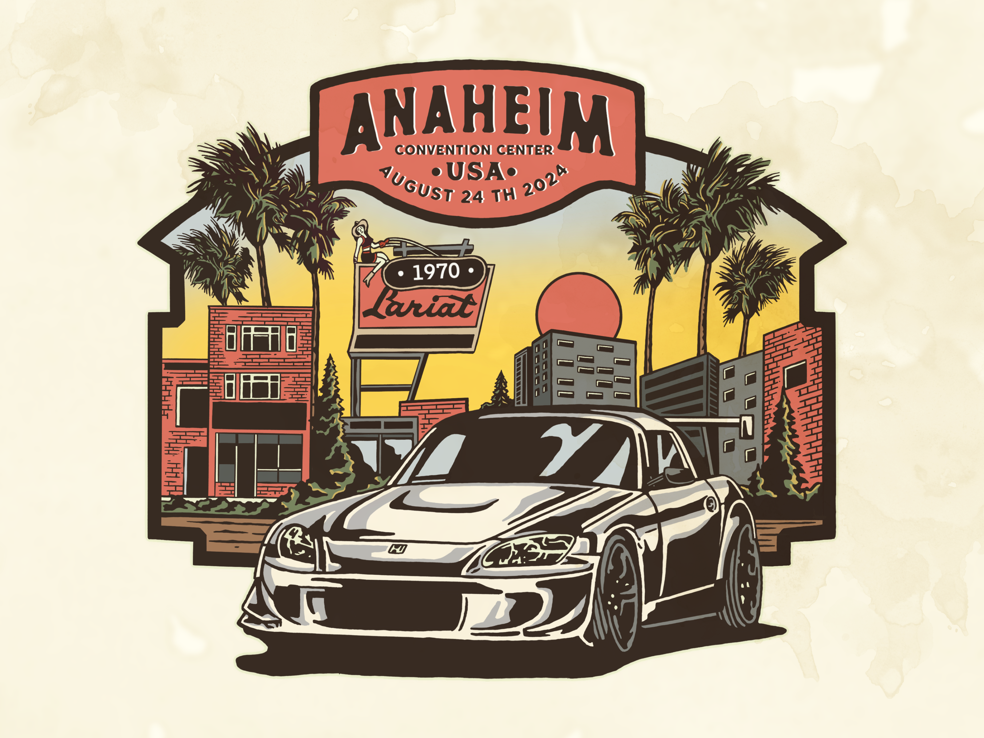 Tshirt Design for Automodified | Anaheim USA branding car design illustration illustrator logo modified tshirtdesign