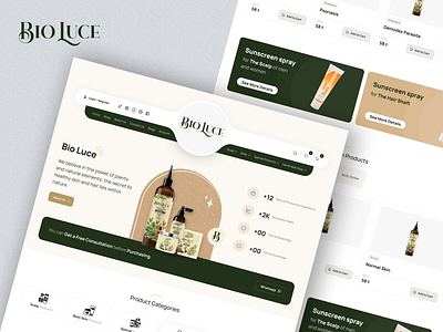 Bio Luce cosmetics design ecommerce figma manufacturer natural online store organic real project ui uidesign uiux ux uxdesign web website
