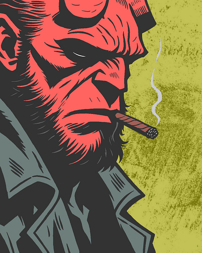 Hell Boy illustration potrait