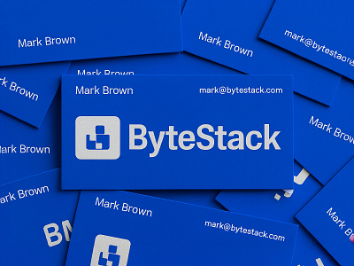 Modern Blue Business Card Design for ByteStack brandcollateral brandidentity branding businesscard creativedesign graphicdesign logo logodesign minimaldesign professionalcard stationerydesign visualidentity