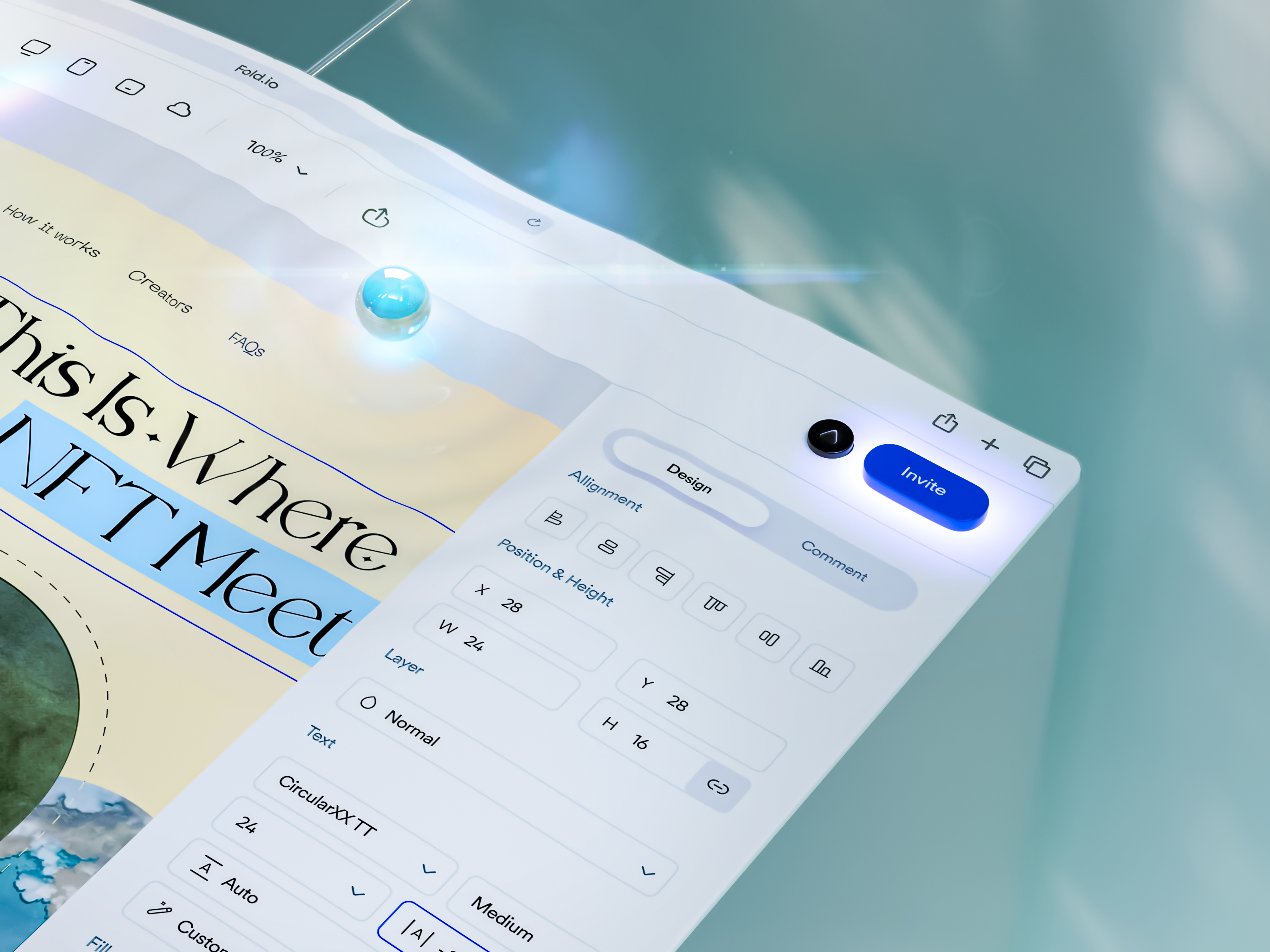 Web Builder 3D Concept 3d 3d banner 3d ui 3d ui banner 3dui banner blue branding design green illustration nft ui website 3d banner website 3d ui