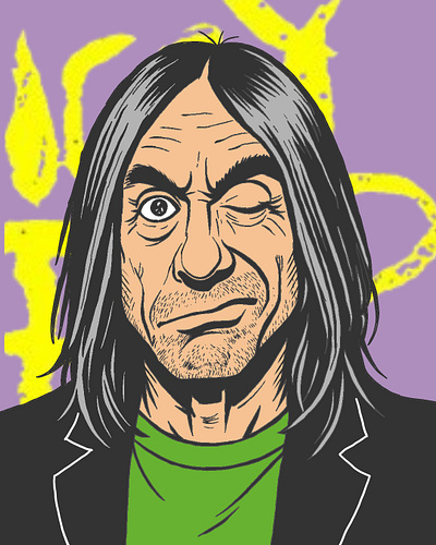 Iggy Pop illustration potrait