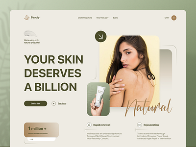 Skin Care Product - Web design beauty beauty website body care branding design elegance minimal natural shop skin skin care store ui ux