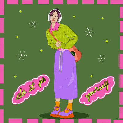 Do it for yourself illustration adobe fresco animation concept art design digital art illustration portrait illustration