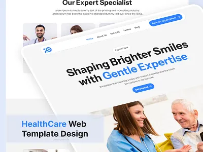 Healthcare Web Design care clean clinic doctor elderly care service health care home care service hospital landing page medical medicine shop minimal patient pharmacy therapy ui ui design web design website design wellness