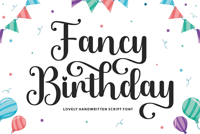 Fancy Birthday Font graphic design illustration typography ui ux