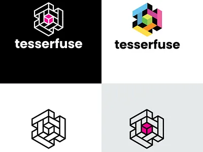 Tesserfuse_logo 3d logo brandiderntity branding brandmark companylogo design graphic design hexagon illustrator logo t logo