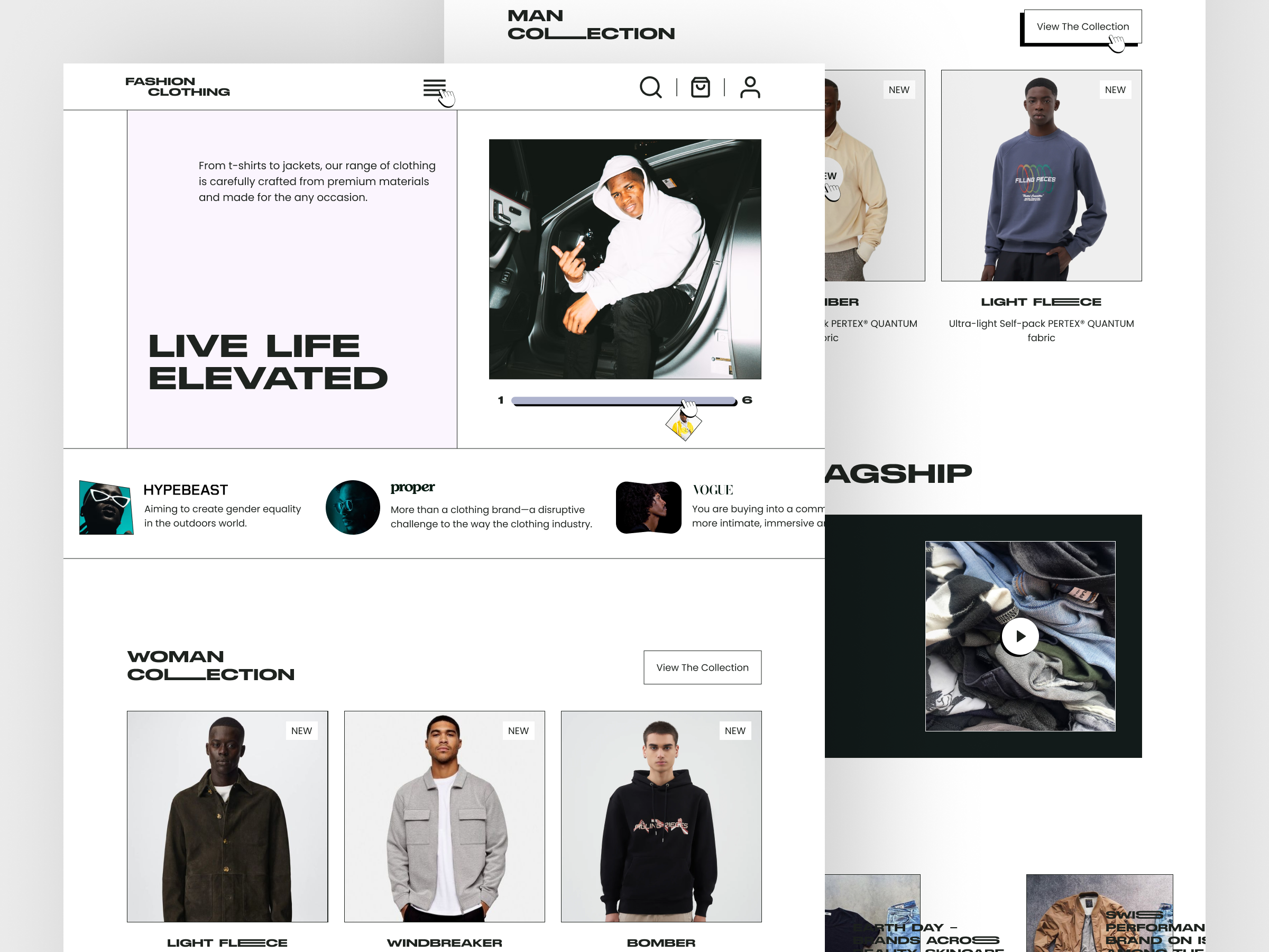Woman-Man - Fashion Website 👕 ahmed tamjid apparel brand branding clothing ecommerce fashion fashion landing page fashion product fashion style fashion trend fashion website design landing page lookbook minimal online shop streetwear typography web design website