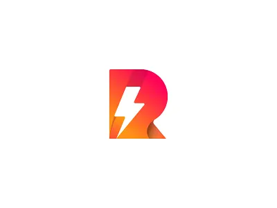 Letter R Volt Logo brand identity branding letter r logo logo design volt