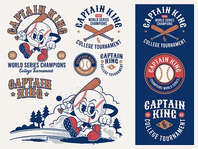 Baseball Mascot baseball baseball design baseball mascot branding branding design cartoon character illustration cute illustration design logo branding logo design logo sports mascot design mascot illustration retro mascot vintage cartoon vintage mascot