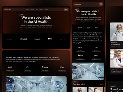 NexaCare - AI Healthcare Website Design appointment app healthcare healthcare mobile app landing page landing page ui product design ui ux web design web ui website website design