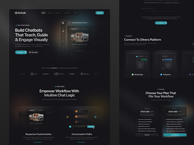 SaaS Website ai artificial intelligence b2b chatbot dark gradient dark mode landing page dark mode website dark website developer website home page landing page saas saas landing page saas marketing website saas website technology web app web design website design website saas platform