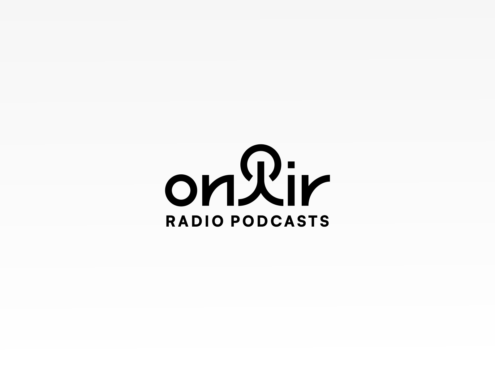 On Air branding brandits digital independent logo minimal monogram music on air podcast radio show station talk type typography vibe