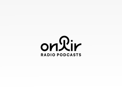 On Air branding brandits digital independent logo minimal monogram music on air podcast radio show station talk type typography vibe