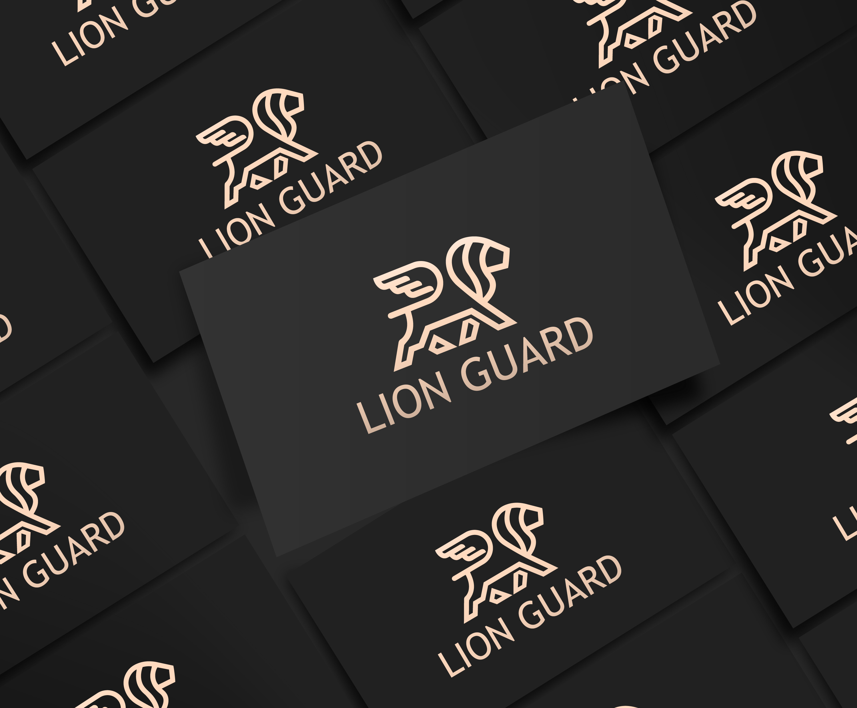 Lion Guard Modern Logo business logo company logo creative logo graphic design logo