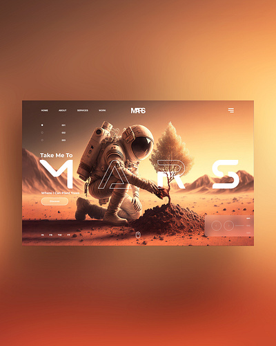 Mars Studio Web Ui Landing Shot ai branding design graphic design illustration photography ui ui design ux ux design web design