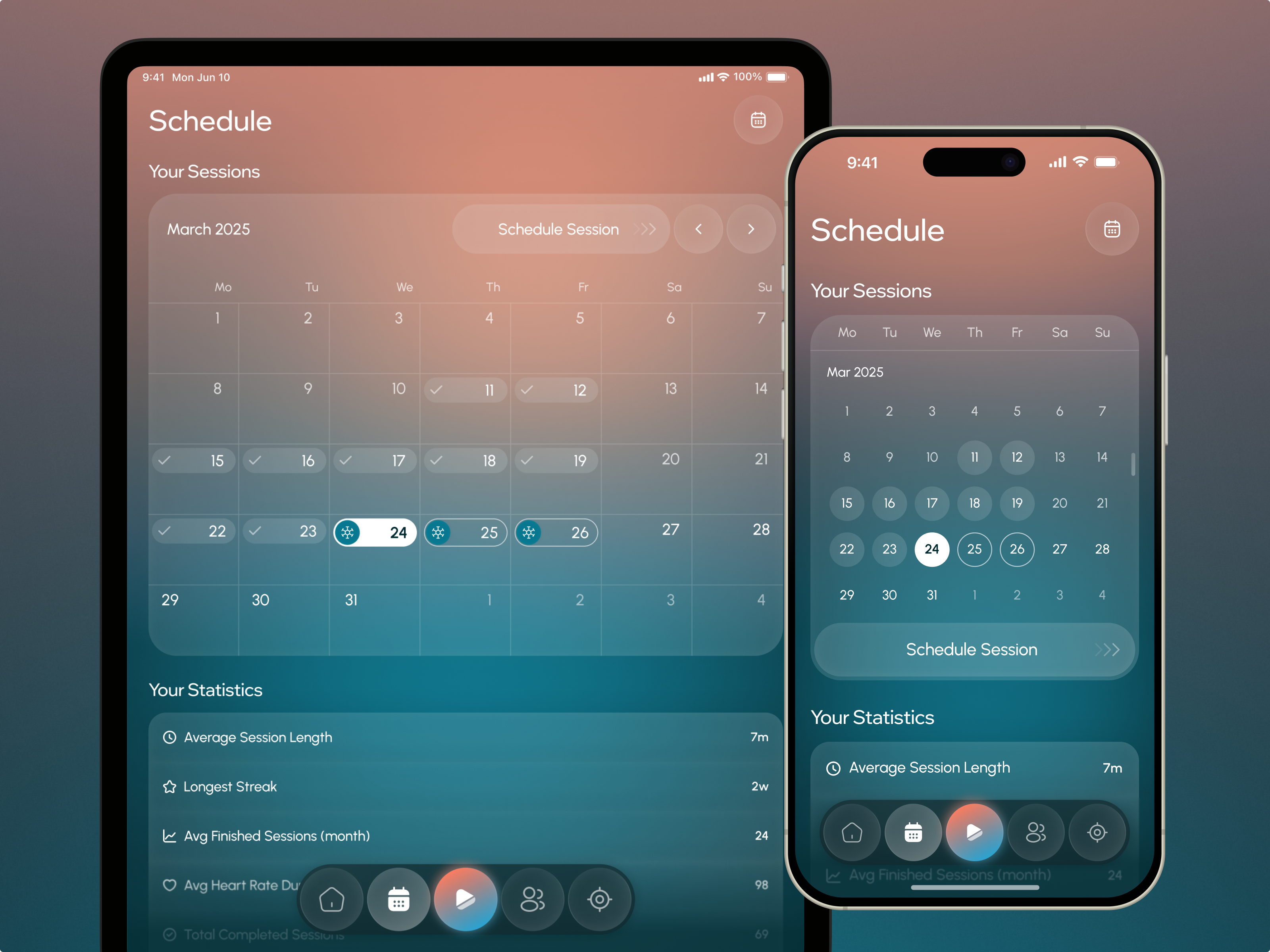 Example of Scheduling Flow — Calendar UI Concept