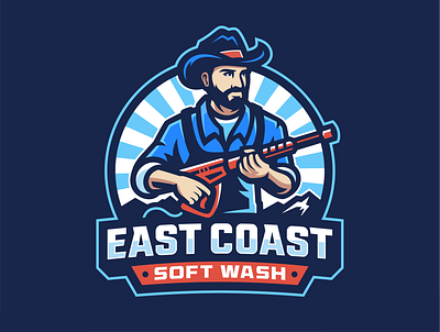 Logo Done for EAST COAST Soft Wash branding design eastcoast homemaintenance house logo mascot plumbing service servicelogo softwashlogo sport sportlogo wash washer