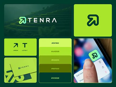Tenra Marketing Company Logo Design app logo brand identity branding company logo graphic design lettermark logo tech logo