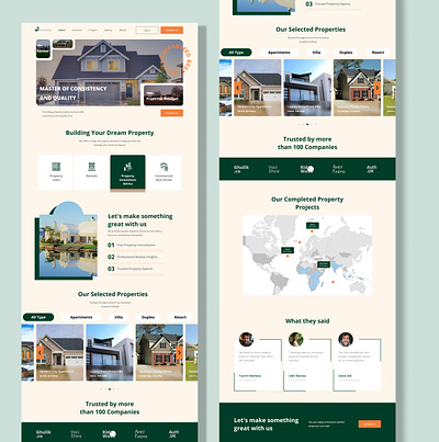 Real Estate Website Design designing figma landing page ui ux website