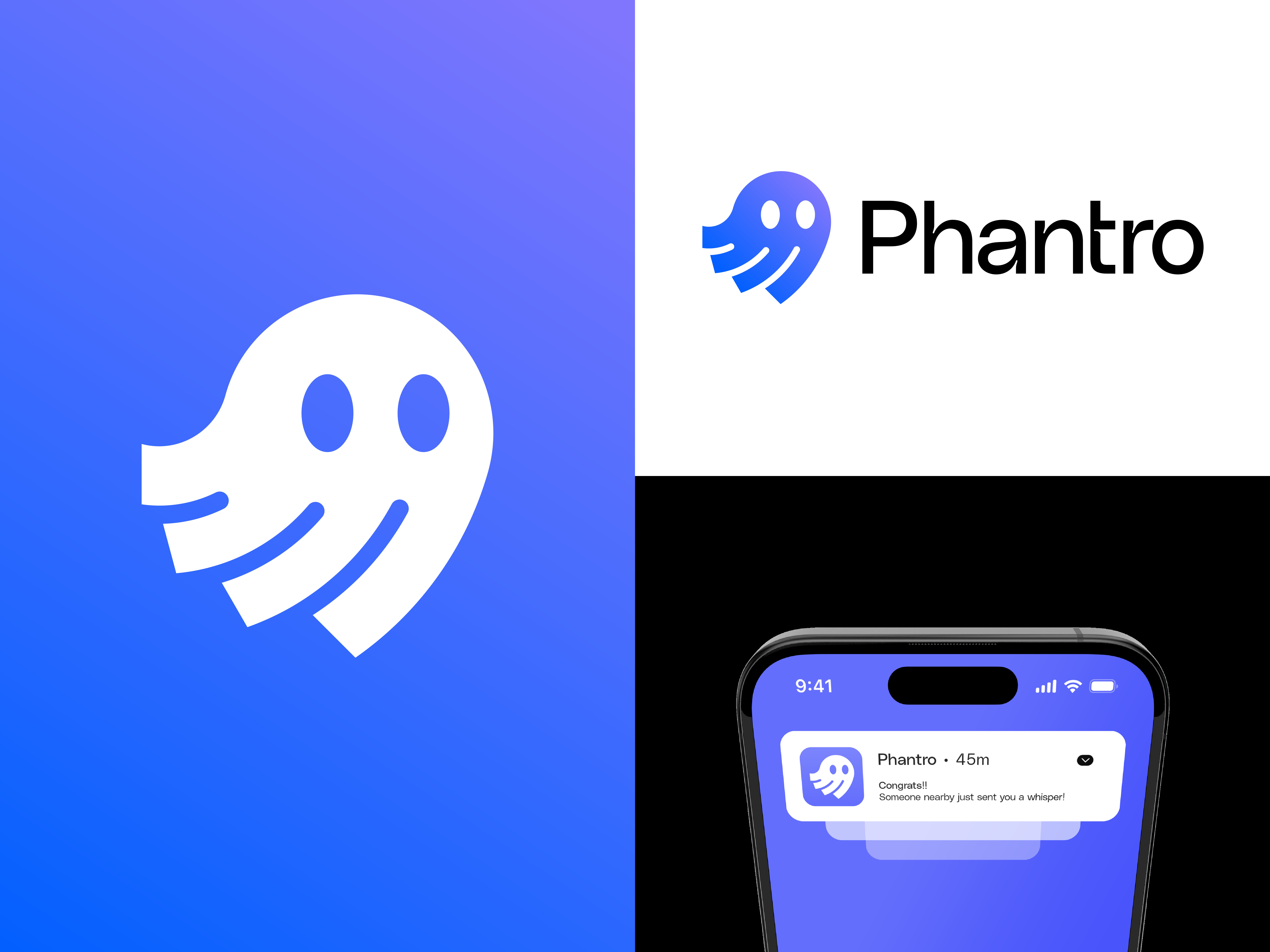 Ghost Logo Explorations abstract logo brand brand identity branding chat creative dynamic ghost ghost logo gradient logo icon location logo logo design logotype messenger modern logo pin saas time less