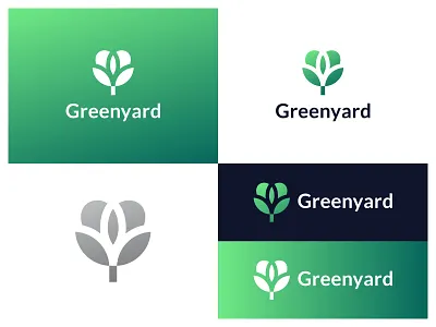Greenyard branding floral fresh green herbs leaf leafy leaves logo mark organic plants salads symbol vegetables