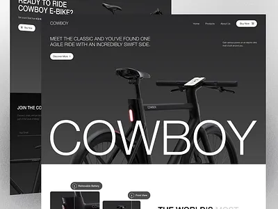 Cowboy – Modern Bike Company Homepage Design branding figma graphic design ui web design website website design