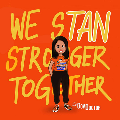 We STAN Stronger Together Illustration for Doktora Helen Tan branding design graphic design illustration procreate vector