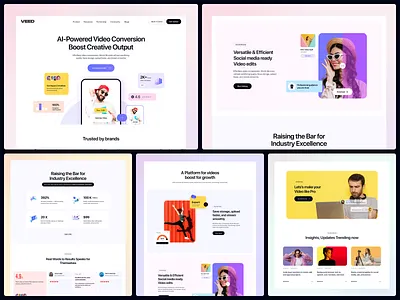 VEED Video Platform Website Design ai website clean design interface landingpage mockup ui design ux design video editing video optimise webdesign website