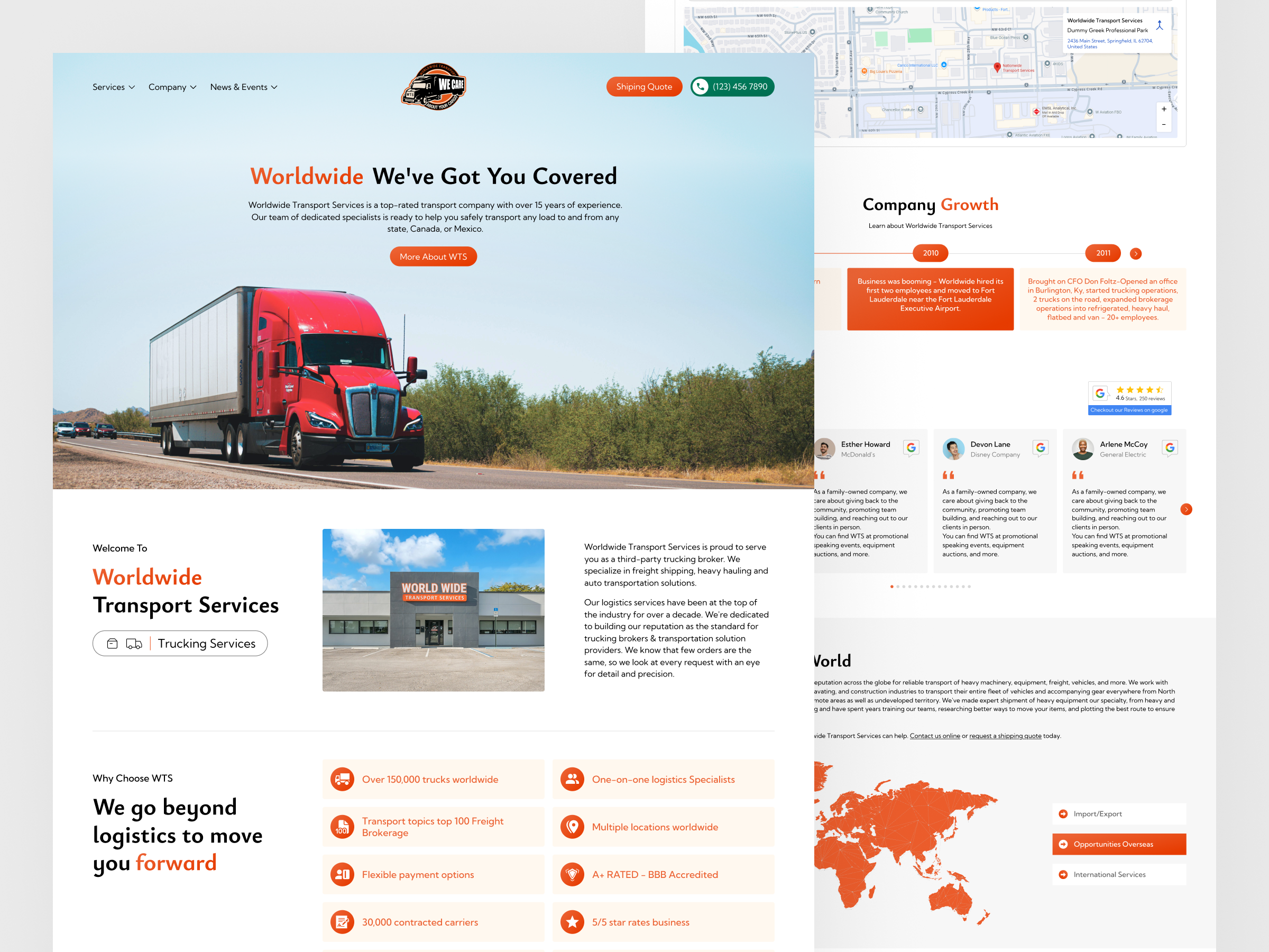 Modern Logistics Website clean ui cleandesign design logistics modern ui movingcompany responsive layout transport trucking ui uiux ux ux design webdesign websitedesign