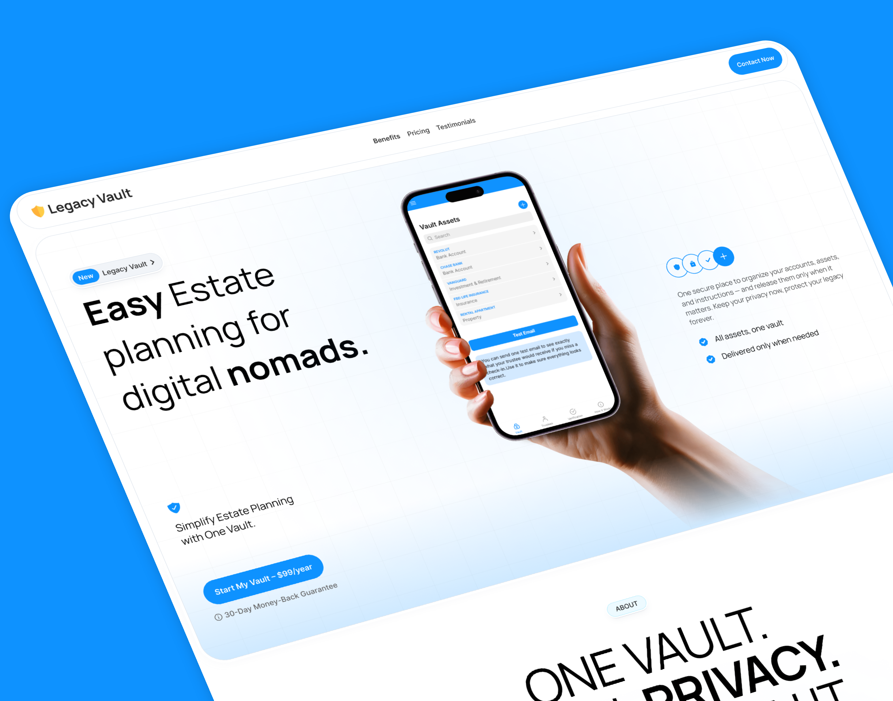 Vault Animated Website animated app website animated saas app website animated vault website app landing page figma to framer framer landing page mobile app website saas website vault vault app vault website