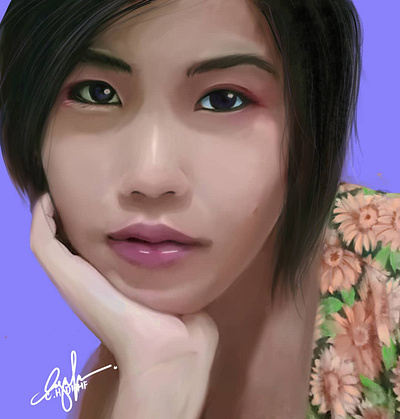 Digital Painting Commissioned Artworks clipstudiopaint design digital painting face graphic design illustration portrait procreate