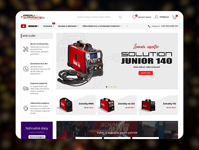 PredajZvaraciek.sk Website Redesign e commerce ecommerce industrial product presentation ui ux web web design website welding