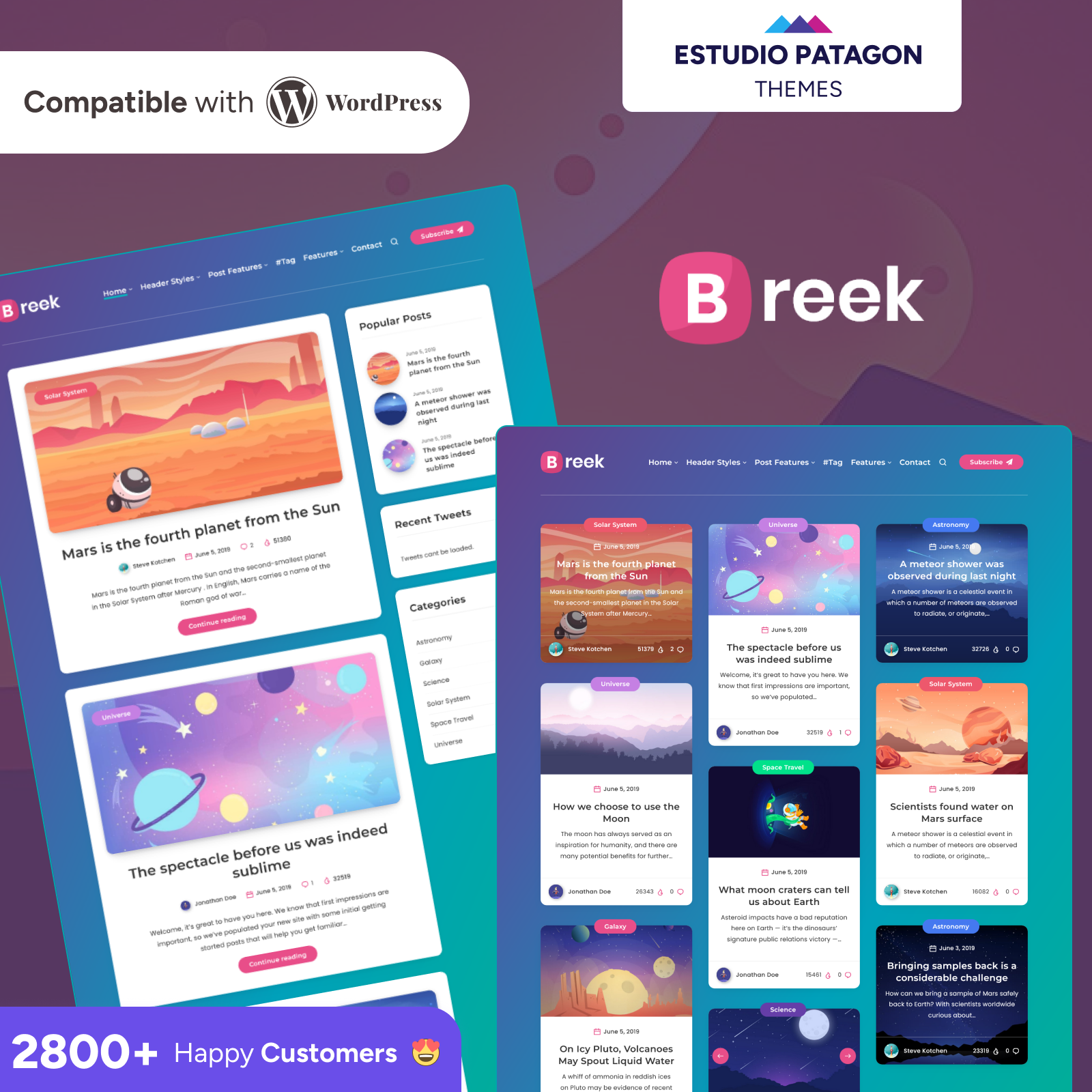 Breek - Minimalist Blog for WordPress blog blogger clean design illustration magazine minimal minimalist personal blog wordpress