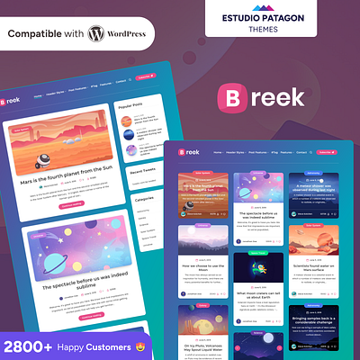 Breek - Minimalist Blog for WordPress blog blogger clean design illustration magazine minimal minimalist personal blog wordpress