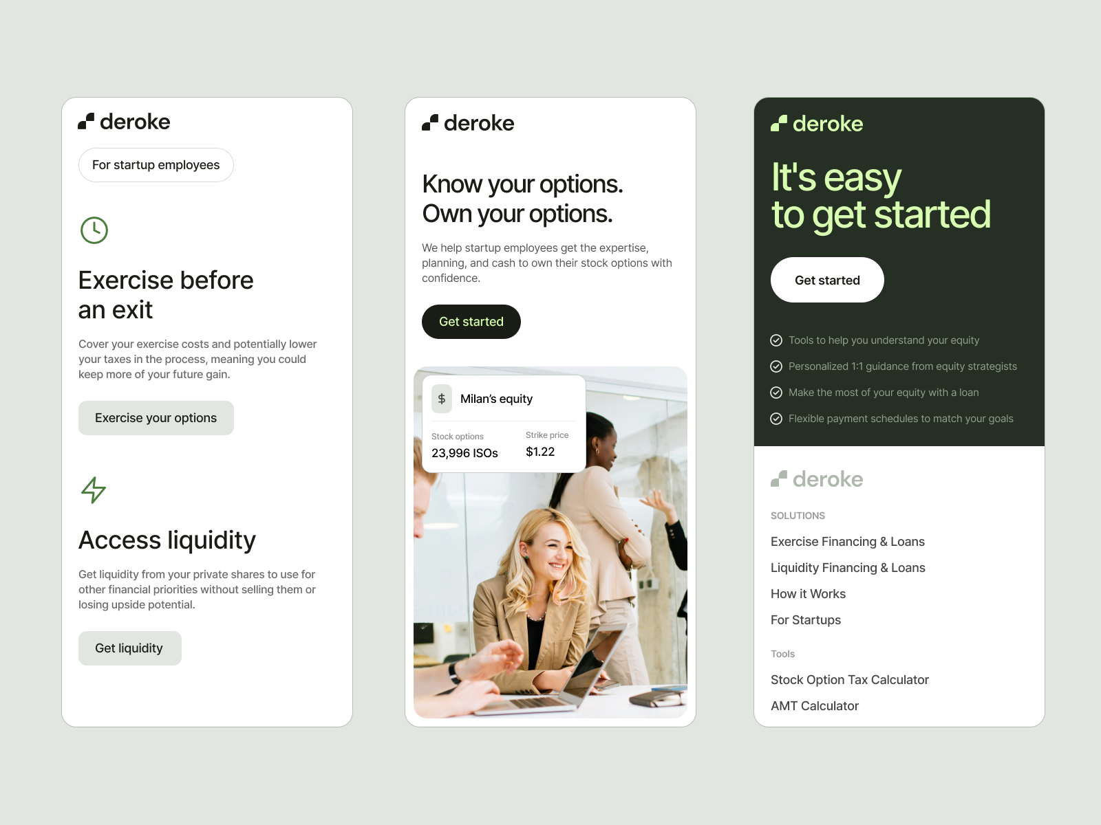 deroke - web, mobile brand branding design digital finance graphic design hero illustration inspiration landing mobile product ui uiux visual web