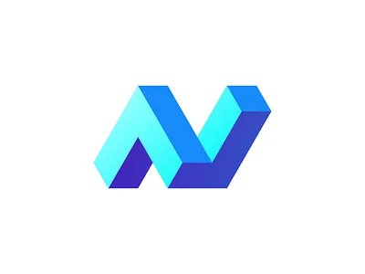 NAV AI logo design for AI-powered visualization platform 3d model ai architectural architecture artificial intelligence av letter mark monogram logo logo design n nav navi navigate negative space real estate virtual reality virtual tour visualization