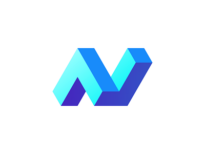 NAV AI logo design for AI-powered visualization platform 3d model ai architectural architecture artificial intelligence audio video av letter mark monogram logo logo design n nav navi navigate navigation negative space real estate virtual reality virtual tour visualization