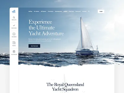 Yacht Adventure Rental Website Landing adventure adventure holiday booking business clean elegant figma holiday luxury modern professional rental sea travel travelling ui ui design uiux website yacht