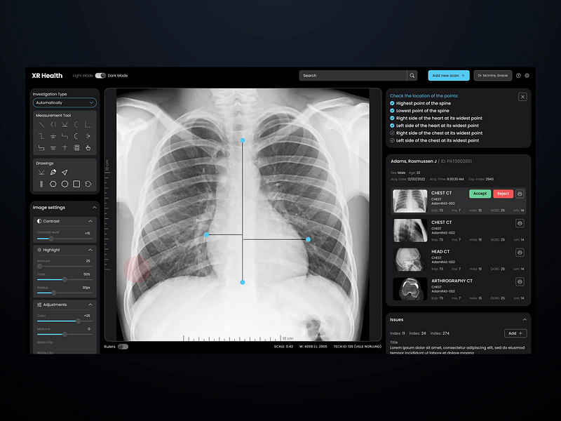 Radiology Dashboard designs, themes, templates and downloadable graphic
