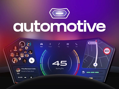 🚗 automotive — Car Display Animation 3d animation art auto automotive autonomous blue car car dashboard cars cluster dashboard ui driving electric car instrument intro loading motion self driving splash