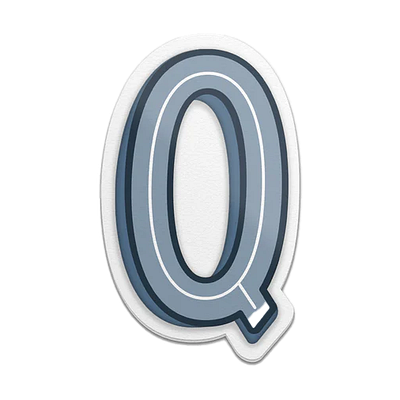 Custom type for Monos illustration q typography vector