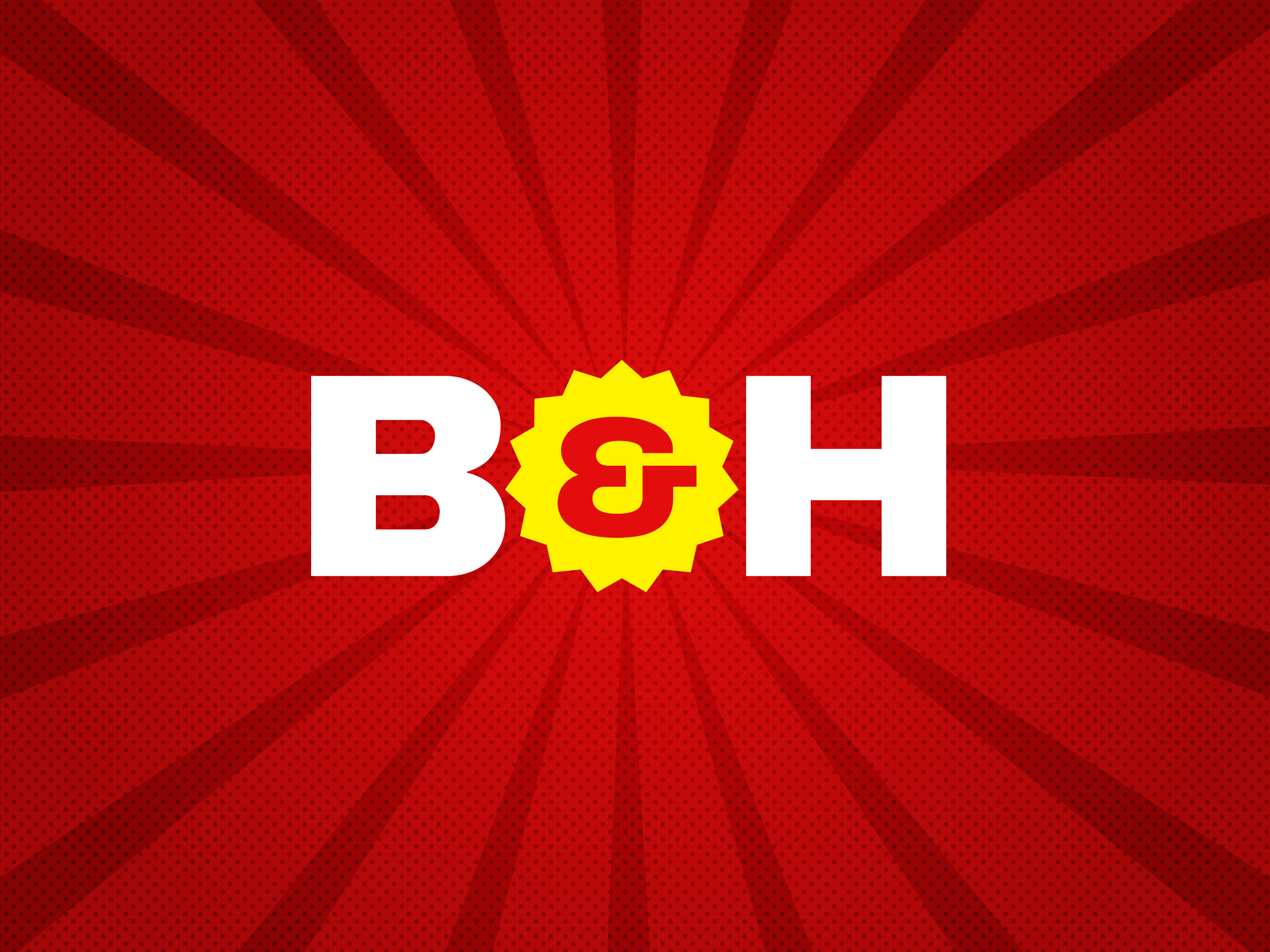 B&H african designer african logo designer ampersand bh bh photo video camera store e commerce e commerce brand nigerian designer nigerian graphic designer red background sales sticker video store