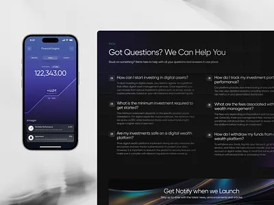 ApexInvest - Assets Management App & FAQs asset asset management dark faqs finance finance app funds investment manage management portfolio responsive stock ui website