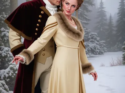 Yuletide Stroll cover art work graphic design historical romance yuleide